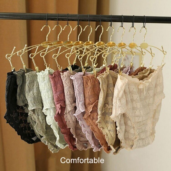 BLACK Plus size Lace panties, Puffed Lace, pocket Lace, Lolita Panties - Picture 2 of 5